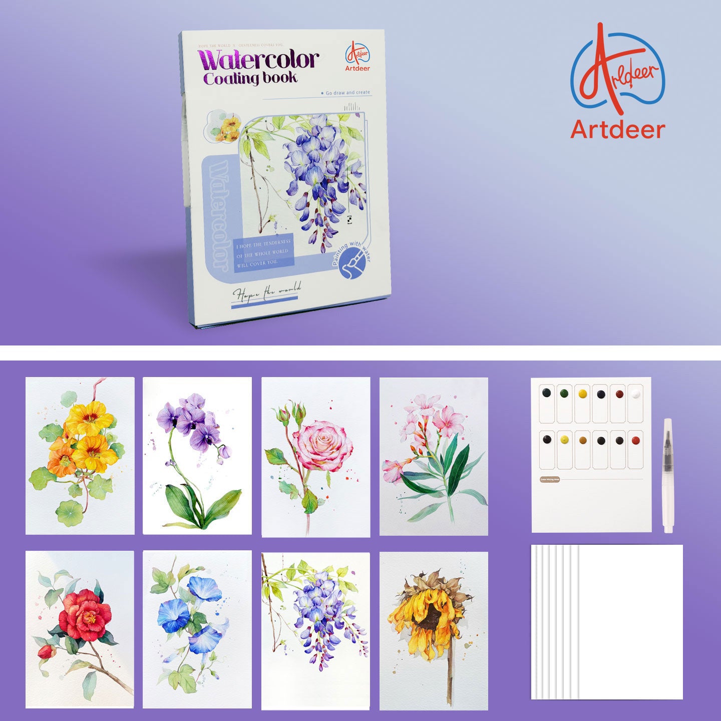 Artdeer Watercolor painting set series